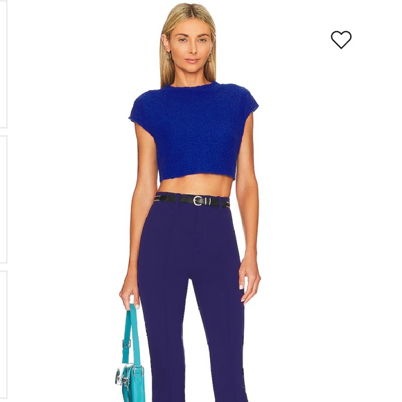 L'Academie Farah Crop Top in Clasdic Blue, Size M - Picture 4 of 10